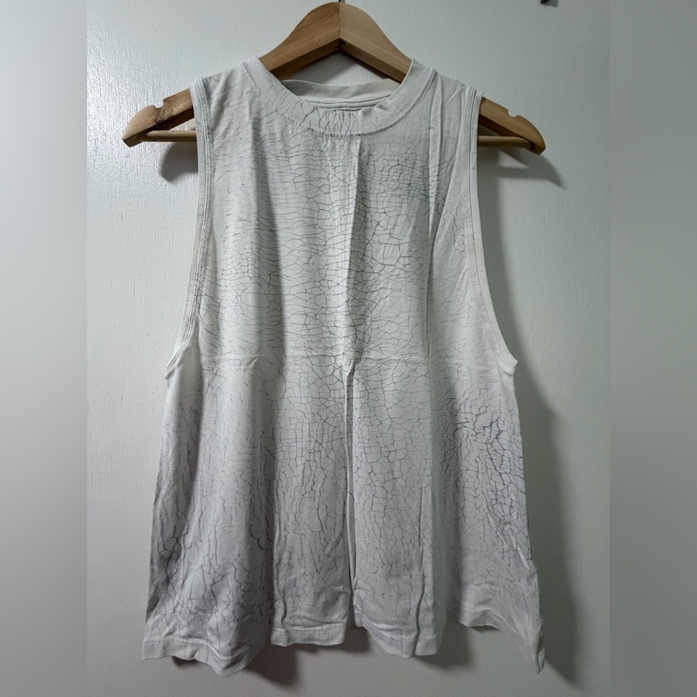 lululemon athletica White Crackled Oversized Muscle Tee